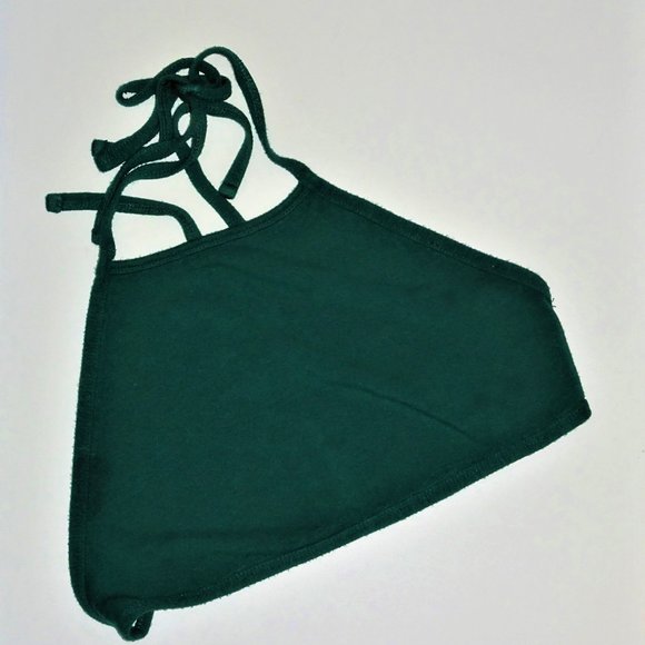 Itty Bitty green crop cami bra style cotton top XS - Picture 1 of 1